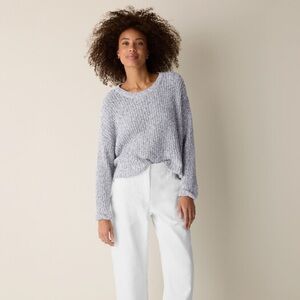 Eileen Fisher Light Gray Knit Sweater